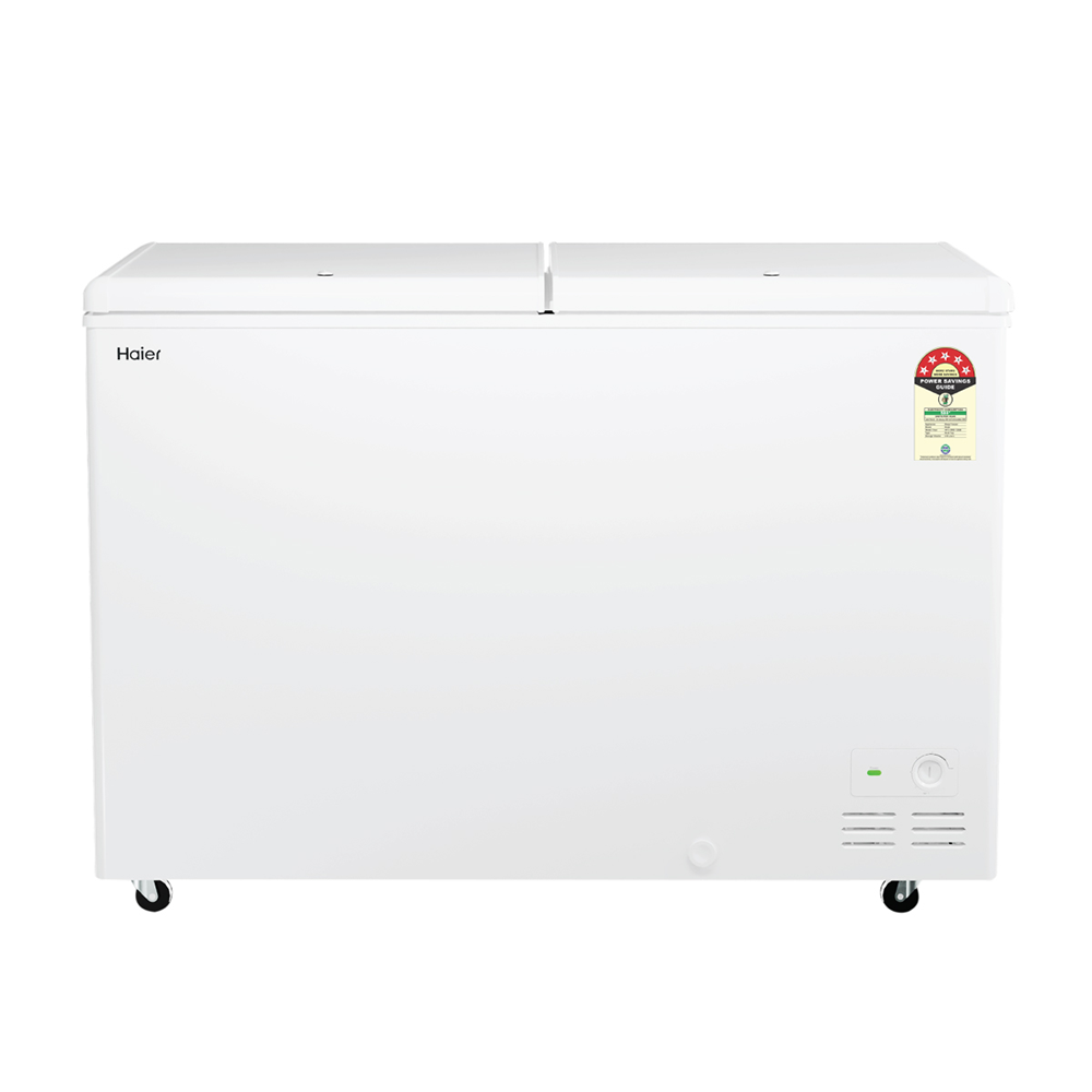 Haier Deep Freezer 355L, Hard Top Convertible Double Door (White)